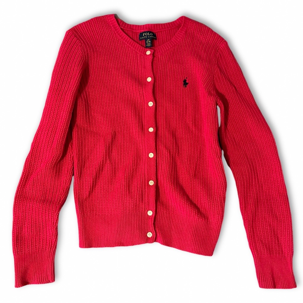 Girl’s Polo Ralph Lauren Cardigan Pink Size Large (12/14)